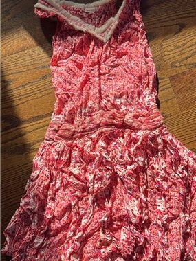 Poupette St. Barth Pink and White Floral Dress
